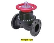 1" CPVC Diaphragm Valve Flanged End EPDM