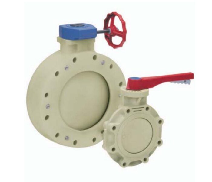 2" PP BUTTERFLY VALVE GEAR OPEARTED EPDM RING